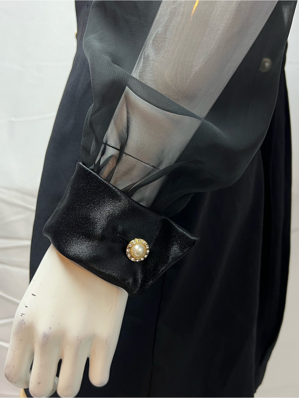 Vintage Cache 9/10 Black Tailcoat 90s Goth Fairycore Steampunk Victorian Jacket - Picture 4 of 11